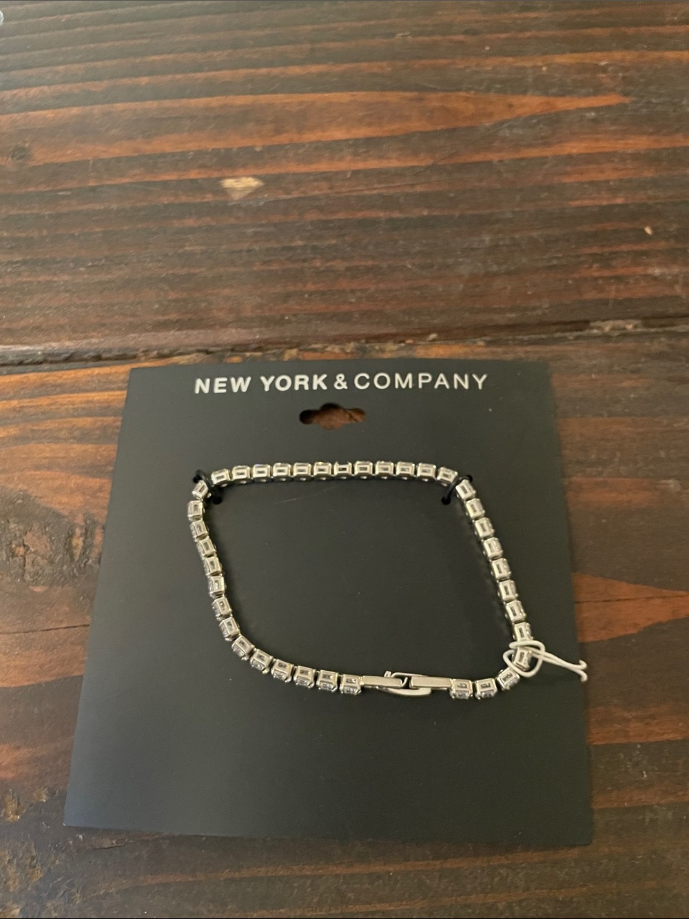 New York & Company Silver-Tone Tennis Bracelet D04 6687